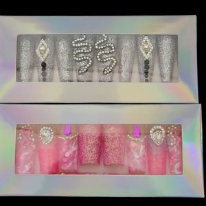 Luxury An Custom Made Press On Nails Also /with Matching Shades (OPTIONAL)